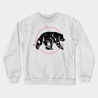 Wanderlust Bear with Moon and Stars Crewneck Sweatshirt